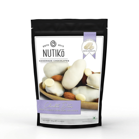 Nutiko White Chocolate Coated Dates with Almond